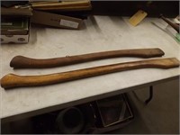 (2) Wood Handles -- Longest 36"