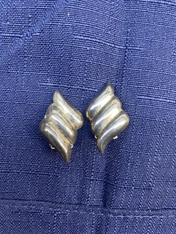 Sterling silver clip earrings