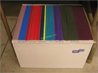 Box Of Multi Colored Hanging File Dividers