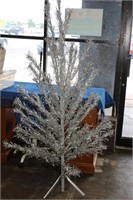 Vintage Silver Aluminum Christmas Tree