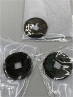 COIN - SQUARE HOLE - ASIAN (3 PCS)