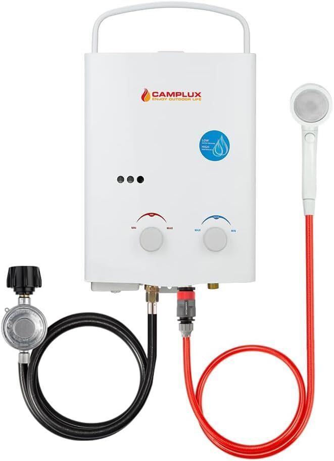 $144  Camplux Tankless Water Heater, 1.32 GPM, 5L