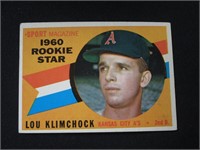 1960 TOPPS #137 LOU KLIMCHOCK ATHLETICS