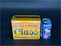 PARKER GORDONS CLASS CIGAR COUNTER STORE TIN CAN