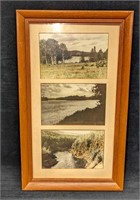 Vintage Framed Forest River Photos