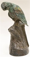 Vintage Cast Iron Parrot Door Stop