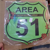12" METAL - AREA 51 SIGN