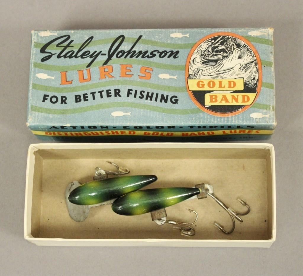Sold at Auction: Staley Johnson Twin Minn Fishing Lure, Box & Paper