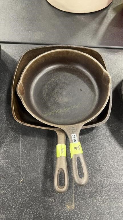 #6 WAGNER CAST IRON SKILLET & SQUARE 10.5" SKILLET