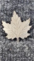 Sterling Silver Maple Leaf Brooch 4.45 Grams