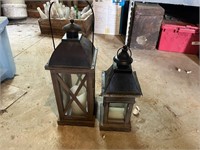 (2) Decorative Lanterns with Battery Op Candles