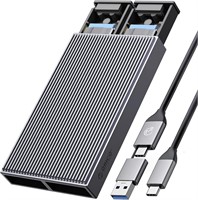 NEW $46 M.2 Dual SSD Enclosure USB C Ports
