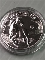 Year of the Horse Prooflike -in Capsule 1oz Silver
