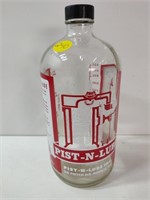 VINTAGE PIST-N-LUBE GLASS BOTTLE