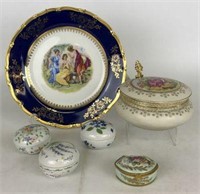 Selection of Trinket Boxes & Plate