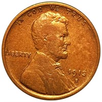 1913-S Lincoln Wheat Penny LIGHTLY CIRCULATED