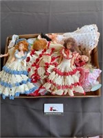 Crocheted dressed dolls