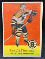 1957 Topps #9 Leo LaBine Hockey Card