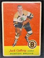 1957 Topps #8 John Caffery Hockey Card