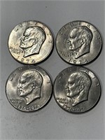 (2) 1974 & (2)Bicentenniel Eisenhower Dollars