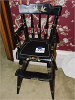 DECORATED CHILD'S HIGH CHAIR