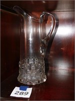 LARGE LEADED GLASS PITCHER