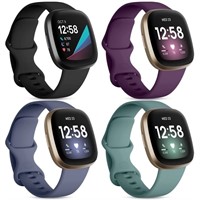 DaQin 4 Pack Bands Compatible with Fitbit Sense Ba