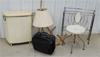 Hamper, lamp, stool, etc