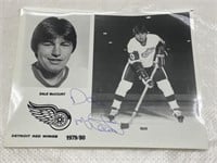 Dale McCourt Red Wings  8x10in Autographed
