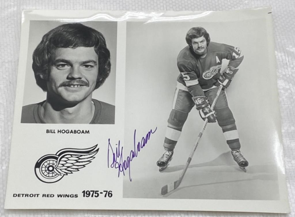 Bill Hogaboam Red Wings 8x10in Autographed