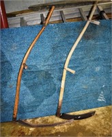 2 scythes: Seymour No.1, short blade; as is