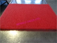 LOT, 5 PCS RED FLOOR SCRUBBER PADS 20"X14"