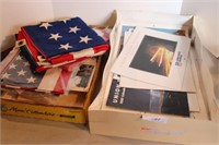 Paper goods and American flag