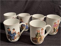 Coffee cups from the Norman Rockwell Museum. Each