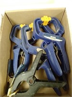 Group of assorted clamps