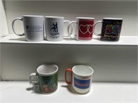 Coffee mugs including Garfield Hardee's etc. NO SH