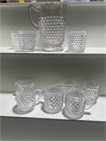 Hobnail juice glass set NO SHIPPING