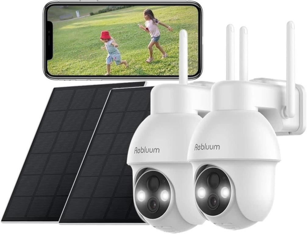 2 Pack Solar Security Cameras Wireless...