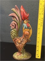 Vintage Colorful Rooster Ceramic Figurine