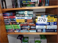 SHELF OF BOOKS BY CLIVE CUSSLER
