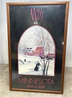 P. Buckley Moss Minnesota Land of Lakes framed