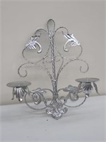 METAL CANDLE WALL SCONCE 15" X 18.5" X 8"