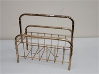 BRASS MAGAZINE STAND 15" X 7.5" X 14"