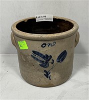Stoneware #1 Crock 8.5" D x 7" H - chipped to inne