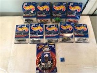 9 Assorted Hot Wheels and 1 Nascar Dale Earnhardt