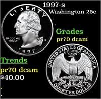 Proof 1997-s Washington Quarter 25c Grades GEM++ P