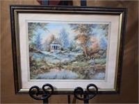 Arthur A. Kaplan, Playing Near Gazebo Framed Print