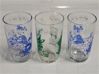 3 Piece - Blue / Green Looney Tune Glasses