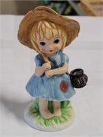 1970's Hand Painted Girl Figurine