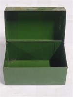 Green Metal Index Card Box